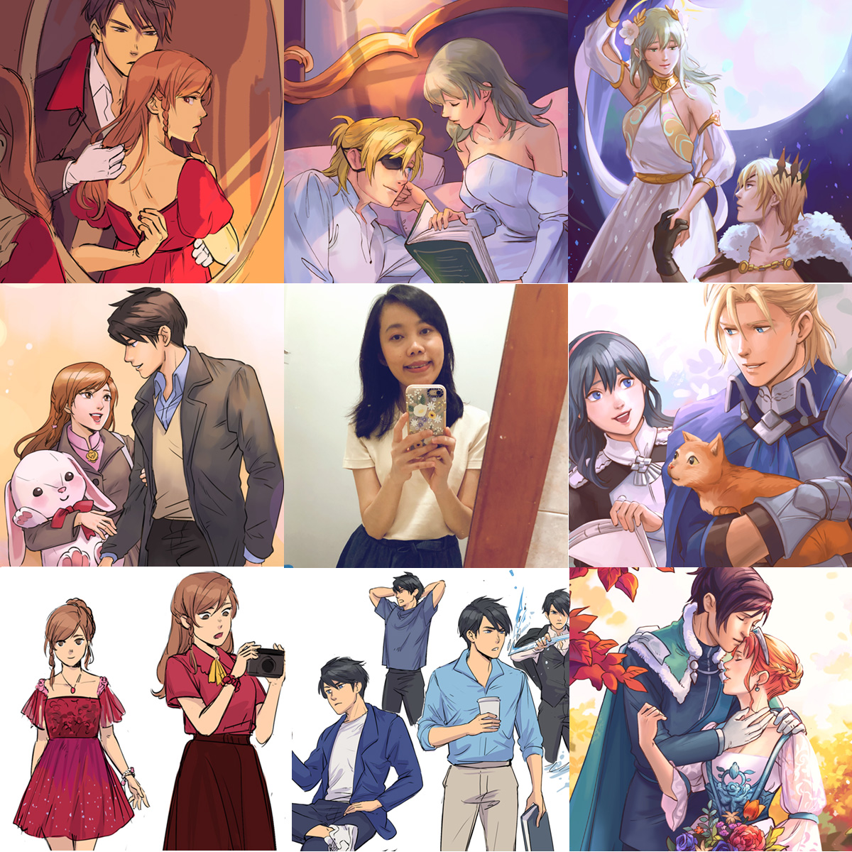 Hi everyone ~ I'm late but here's my #artvsartist2021!✨
lots of OCs and FE3H (unsurprisingly) this year. 🌸 