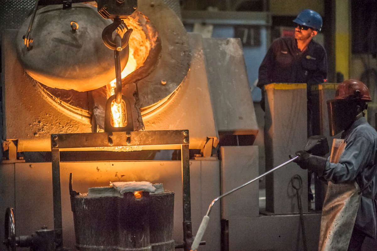 Happy #FoundryFriday! We're heading to our Melt Deck today to watch our team do what they do best.

#melt #steel #stainless #castings #pour #heat #manufacturing #foundry #temperform #calawton #lawtondifference #weareremarkable