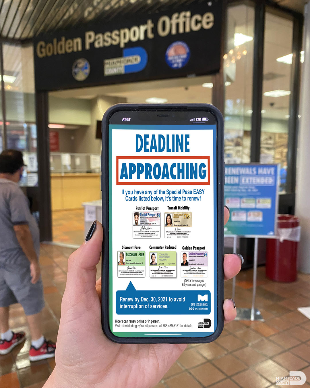 Miami Dade County On Twitter Golden Passport Users In Ourcounty Who Are 64 Years Or Younger Have Until Dec 30 To Renew Their Gomiamidade Easy Cards Renew Online By Mail Email Fax Or