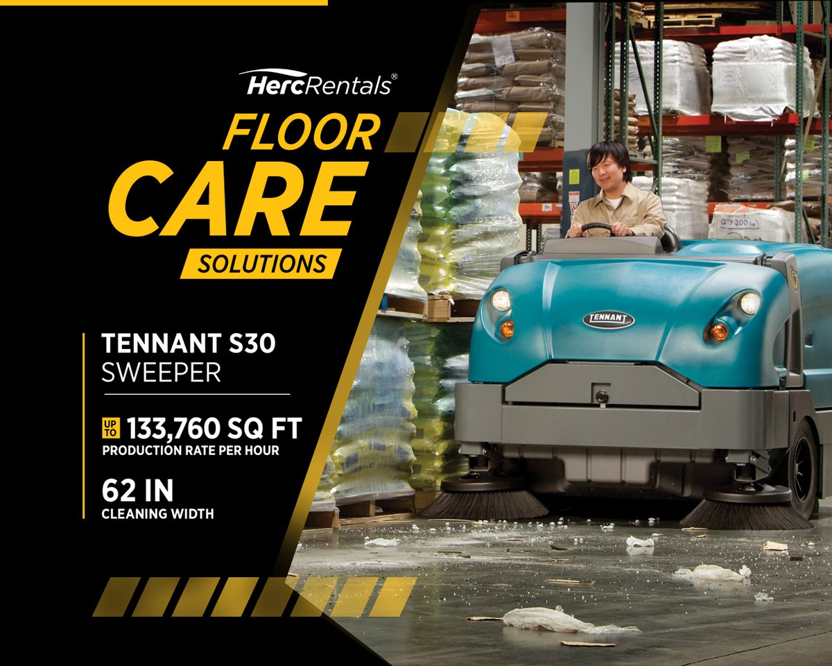 HercRentalsInc's tweet image. A welcome mat is not going to keep your building&apos;s floor free of snow, slush and dirt, but Herc Rentals&apos; selection of floorcare equipment can.  #AllTheGearYouNeed #HercHasIt #FloorCare #TeamHerc bit.ly/3bG1QBl