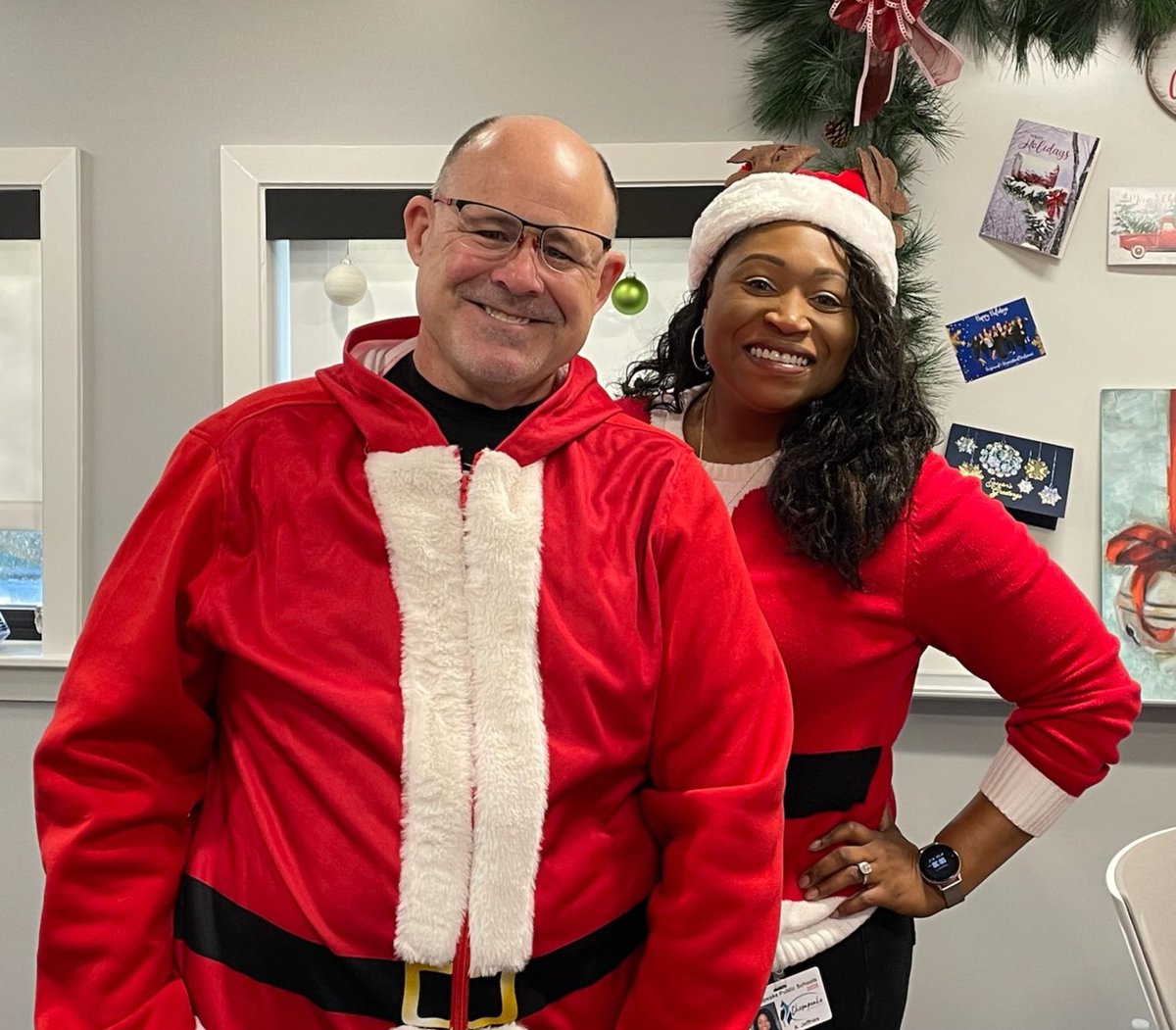 ShondaWindham's tweet image. Happy Holidays from the Mr. and Mrs. Claus of the Department of College and Career Readiness. I love everything about this photo. ❤️