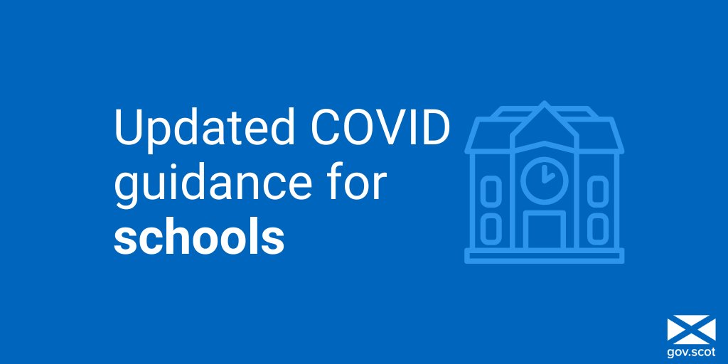 ScotGovEdu's tweet photo. Updated #coronavirus safety guidance for schools has been published. 

Local authorities and schools should implement these changes as soon as they can from the start of the January term.

Read more➡️https://t.co/EVsZZaWIlu https://t.co/bk9GI5XH3B
