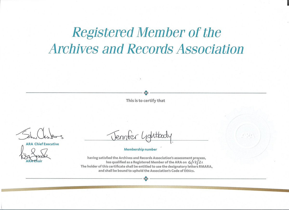 Very pleased to say my ARA Registered Membership application was accepted, now Jennifer Lightbody RMARA! Huge thanks to my mentor <a href="/kkingaling/">Kiara King</a> for her amazing ongoing support and to <a href="/ARACPD/">Chris Sheridan</a> for help and guidance... #registered