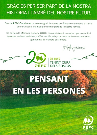 "Gracias por ser parte de nuestra historia y también de nuestro futuro". Éste es el mensaje que <a href="/PEFC_Catalunya/">PEFC Catalunya</a> ha querido transmitirnos. *También es para vosotros como clientes💚: Gracias por darle valor y contribuir a un mundo más sostenible* #EcoFriendlyFoodPackaging #PEFC