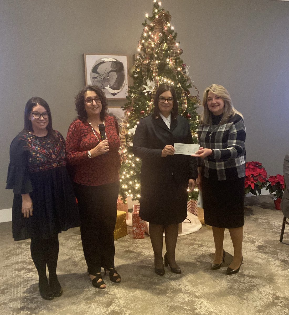 The wonderful folks of <a href="/HBRACentralCT/">HBRA of Central CT</a> presented Major Migdalia and Holly Fink with a <a href="/WTIC1080/">WTIC 1080</a> #HolidayStore sponsorship check last night at their Christmas party. A huge thank you to Liz, Linda and team we appreciate you so very much! #grateful