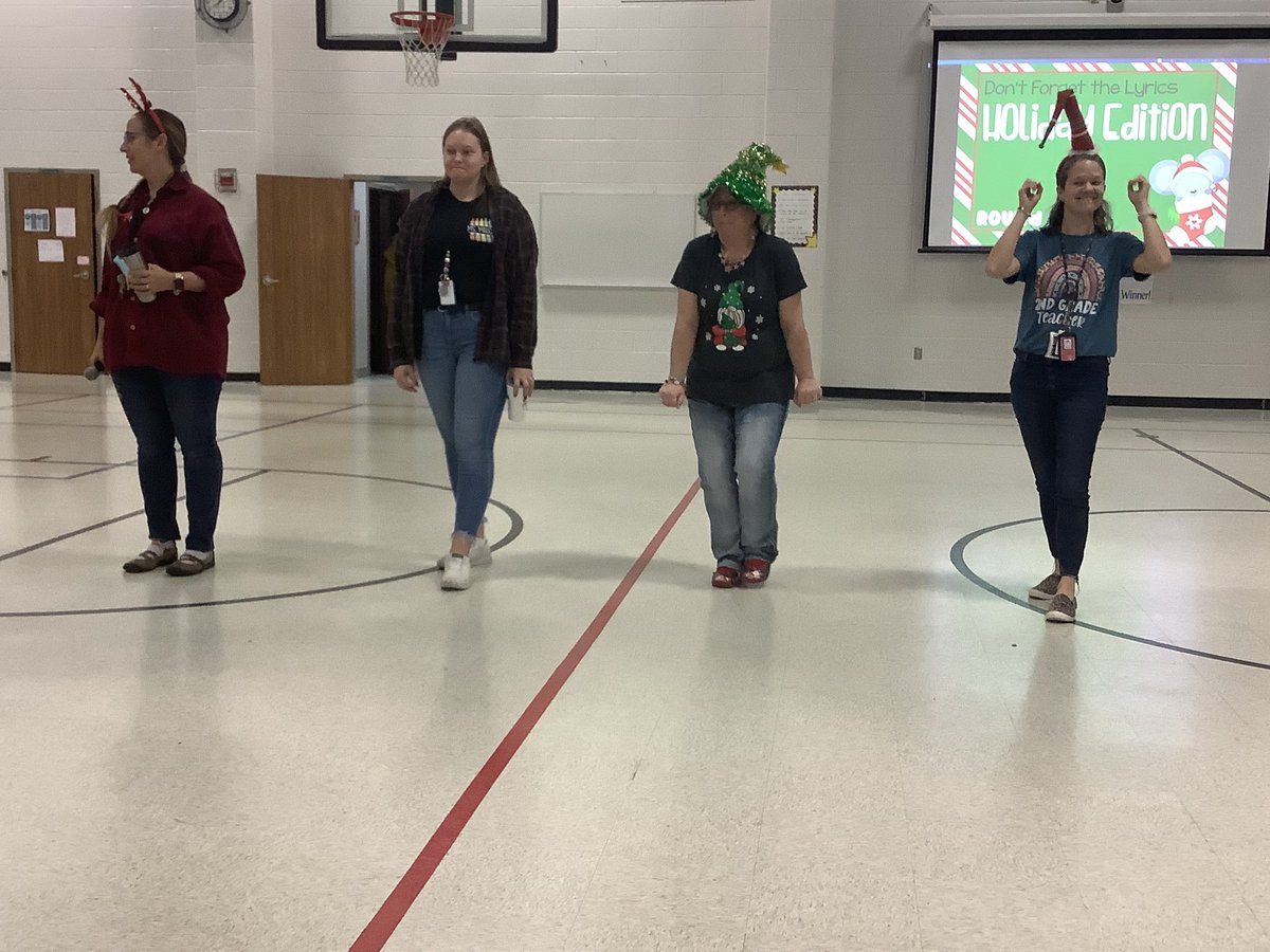 The annual Holiday Teacher Sing Off. Our teachers are such good sports. Go <a href="/MrsDayDCE/">Lamar Day</a>