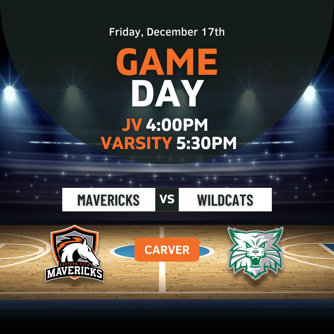 EasternTech_GBB's tweet photo. It’s GAME DAY! Come support the Lady Mavs today at Carver Arts &amp; Technology! https://t.co/jrlyqEtlUt