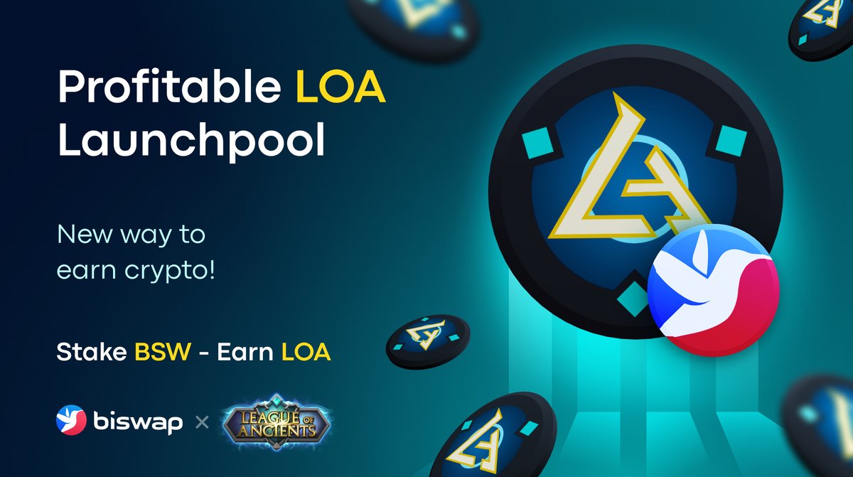 ⚔️Profitable LOA Launchpool!⚔️

💰Stake $BSW
💰Earn $LOA

biswap.org/pools/stake_bsw

🌪Unlimited max stake
🌪High APR

📍LOA Launchpool will be active for 6 months.

<a href="/Biswap_Dex/">Biswap</a> x <a href="/LOAOfficialMOBA/">League Of Ancients Official 🪙 $LOA</a> are flourishing!

#BSC #DeFi #DEX