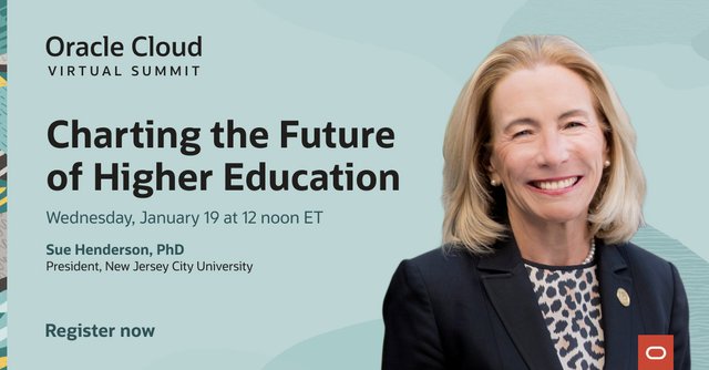 krajecki's tweet photo. .@Oracle takes a look at how #cloud technology is shaping the world of #HigherEd. Register to tune in live January 19: https://t.co/kOLxHJhqlf https://t.co/u5MHyUt75h