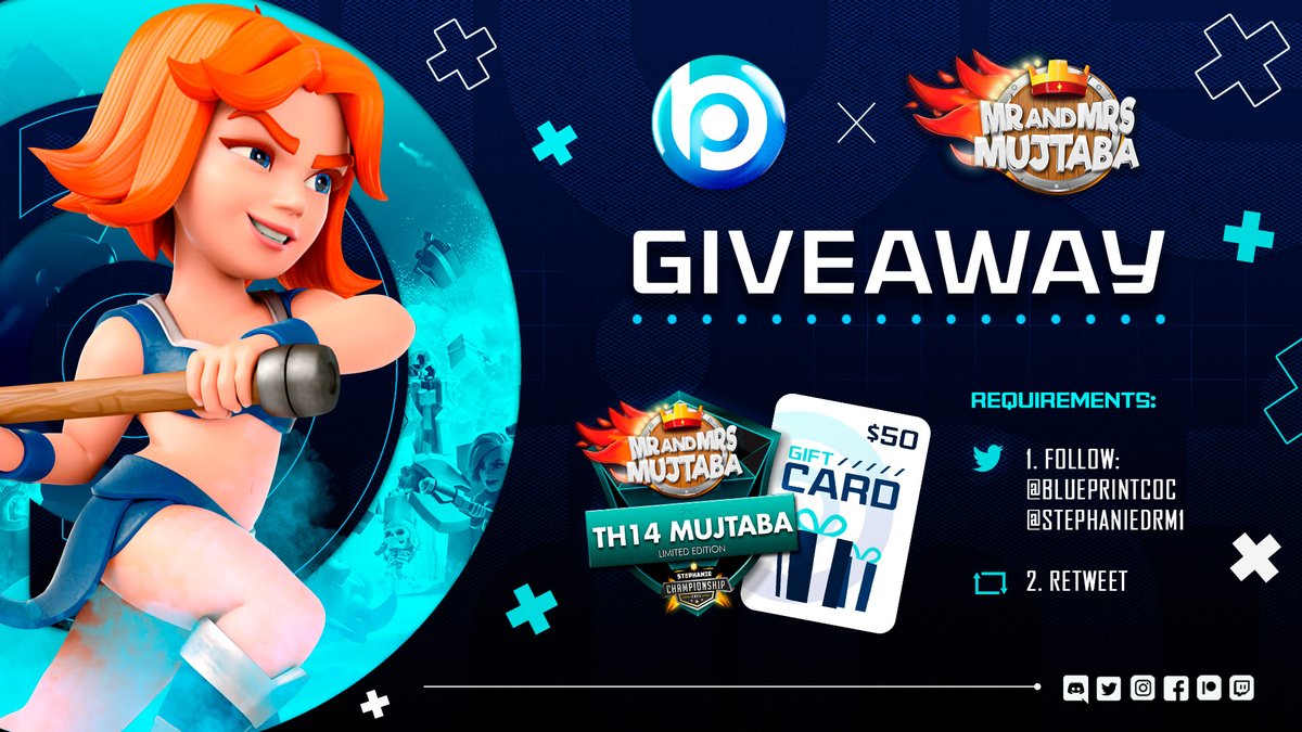 🏆Today STEPHANIE Cup Final, GIVEAWAY to celebrate! @ATNattax_CoC vs <a href="/CGCarnageGaming/">Los Angeles</a> 

50$ Gift Card 💳 and a TH14 Mutjaba Pack🛠️

To participate:
💙Follow <a href="/BlueprintCoC/">Blueprint CoC | Code BLUE</a> and @StephanieDrM1
 🔃 Retweet and guess the final Result (BO2)
in the comments below!

🥳Winners on Monday!