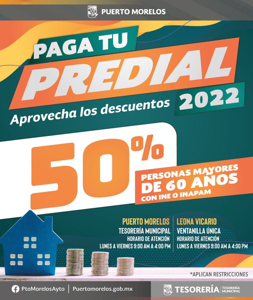 Estamos para apoyarte por eso mantenemos los descuentos en el pago del predial 2022.