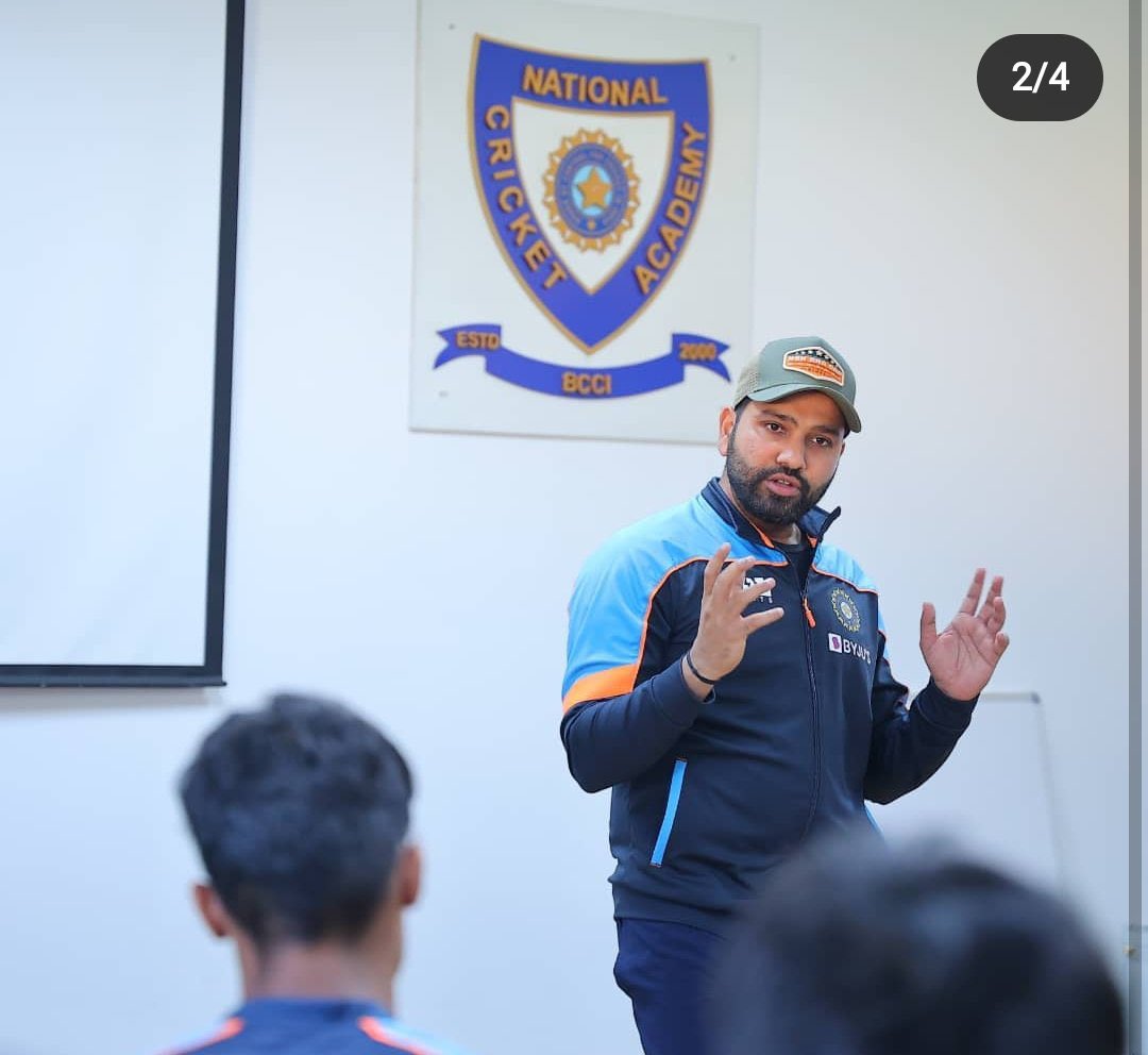 Rohit Sharma sharing his experiences with the U-19 Indian team at NCA- Source Cricjohns
- Source softsignalout