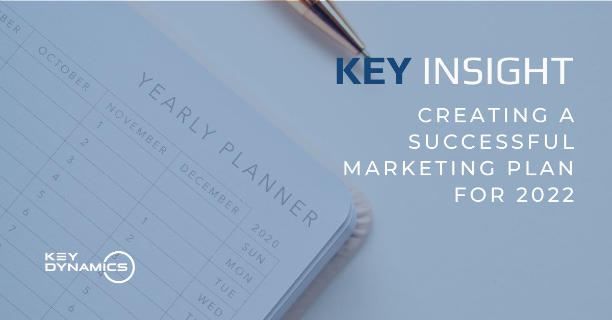 KeyDynamicsHQ's tweet image. Our latest blog highlights steps to guide your company to create an effective marketing plan to accomplish your goals in 2022. bit.ly/33zTFWC

#keydynamics #2022marketing #directmail