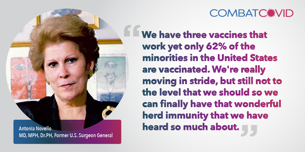 There are many factors that create challenges to vaccination access and acceptance. Watch Dr. Antonio Novello, former U.S. Surgeon General, discuss vaccination rates among minorities and the work that needs to be done to make sure we’re all protected. bit.ly/3orvW2G