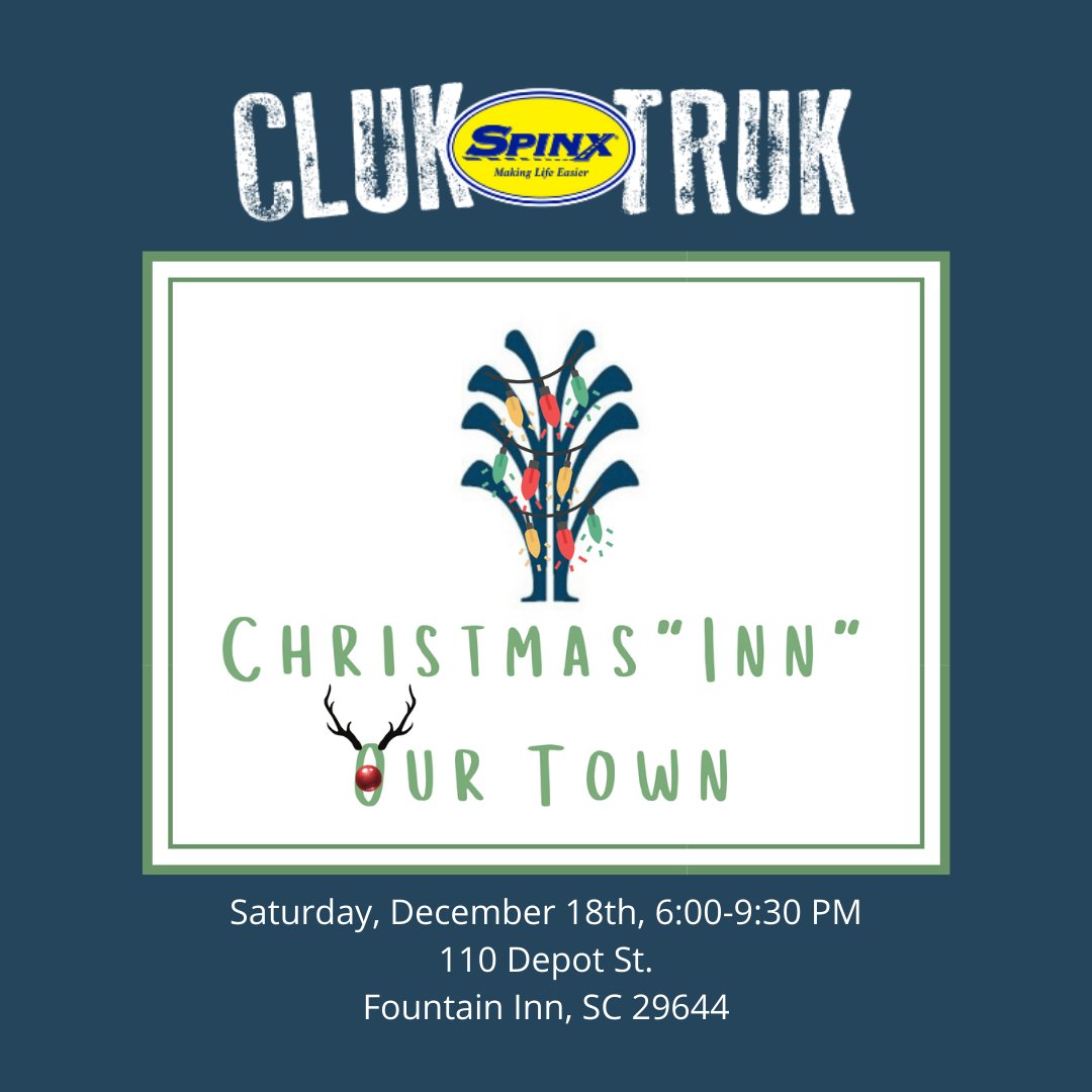 Join us tomorrow evening in Fountain Inn! Carriage Rides will continue in Commerce Park until Sunday, December 19th. We'll have hot chocolate! #SpinxOnWheels