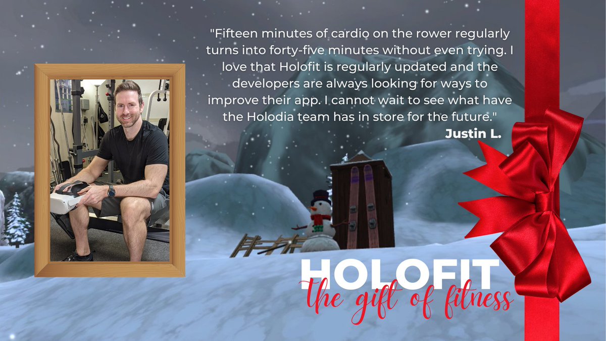 holofitvr's tweet photo. What better gift for the Holidays than #HOLOFIT? π
Treat yourself and join our HOLOFIT VR Fitness Community!
#VRFitness #OculusQuest #MoveForReal #WeAreHOLOFIT π https://t.co/TJnrowKzuu