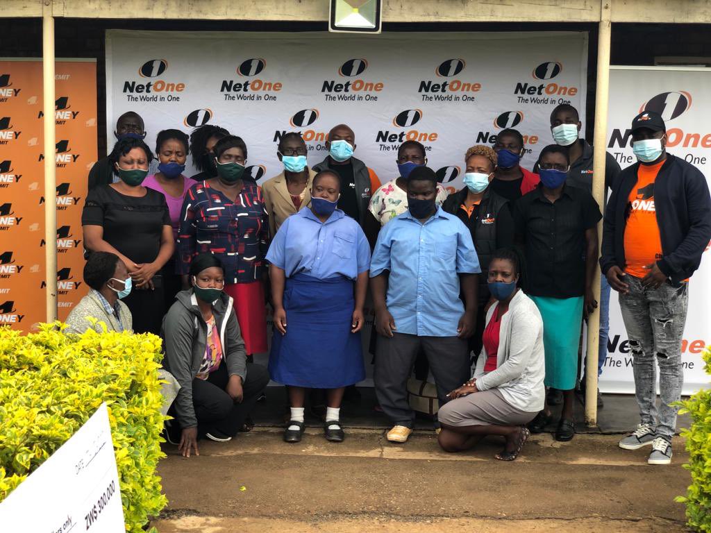 NetOneCellular's tweet photo. @NetOneCellular donates another ZWL 300 000 and groceries to Rubatsiro Zimcare Trust in Rimuka, Kadoma. This initiative is a highlight of NetOne’s commitment over the past 25 years towards uplifting the lives of various members of the community. #ConnectingCommunities #NetOneAt25 https://t.co/siP2SS6KOU