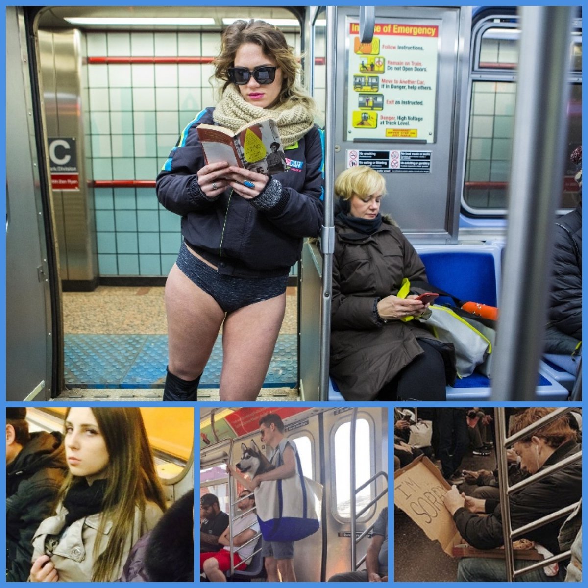 ParentsDome's tweet photo. It's not surprising that the NYC Subway transports some interesting characters - but these guys really take the cake!! 🤭🚇