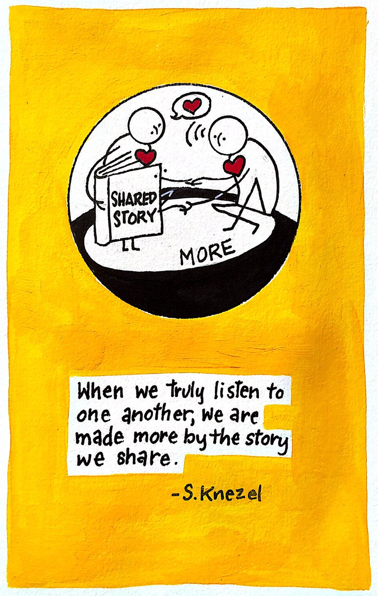 sherrillknezel's tweet photo. When we truly listen to one another, we are made more by the story we share.
Whose story has changed you and made you more today?
#dailydrawing #meaningfulmarks #drawingisthinking #listen #sharedstory https://t.co/f53O9fFnf6