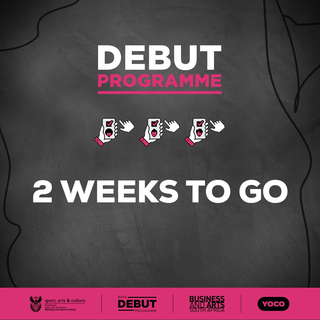 basa_news's tweet photo. There are just two weeks left to vote for your favourite artpreneur on the BASA Debut ONLINE platform. See them, support them, endorse them! Vote here https://t.co/c3wOTcSMxR until 31 Dec 2021 
#MyDebutStory 
#DebutProgramme
@sportartsandcultures
@Yoco_ZA https://t.co/RiAt4HPjB7