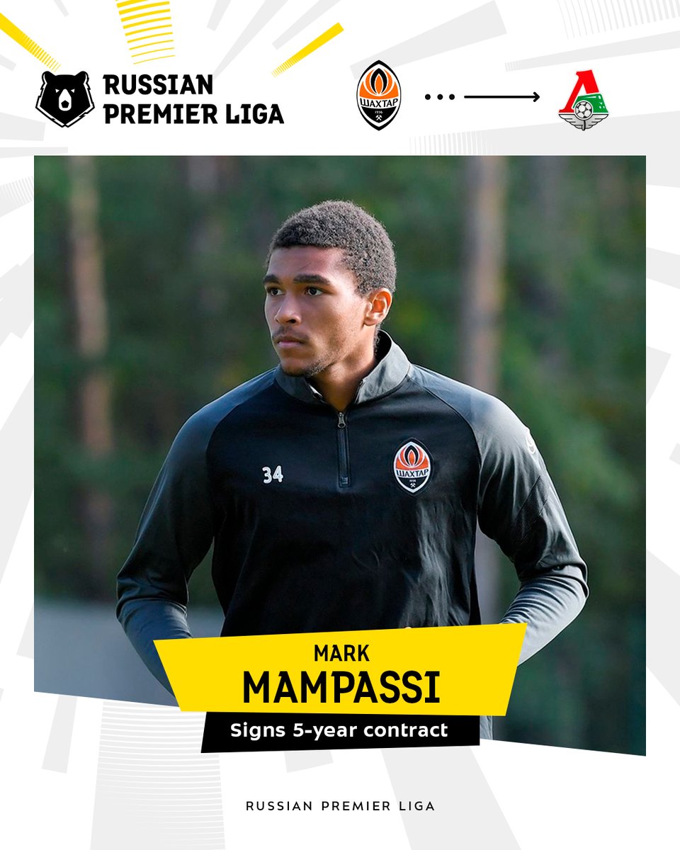 premierliga_en's tweet photo. 🔄 Lokomotiv signed a contract with 18-year-old Shakhtar defender Mark Mampassi
❗️ The contract is for five years
#RPL #Lokomotiv #Mampassi https://t.co/gi4A9N2blh