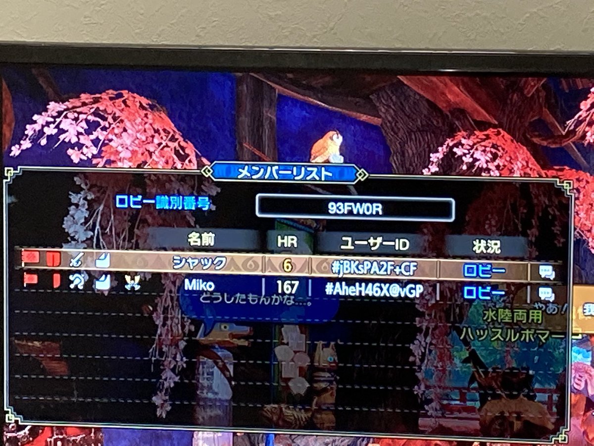 ハンターランク上げてます🥺
お手隙の方に入っていただけると嬉しいです🥺🥺🥺