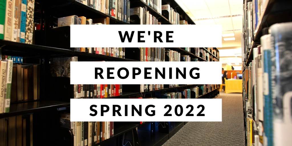 We're excited to announce SRJC Libraries will be reopening its buildings for in-person use starting January 19, 2022 with all services available for SRJC students, staff and faculty who have been cleared to be on campus.

Please visit our Reopening FAQ: libguides.santarosa.edu/reopening