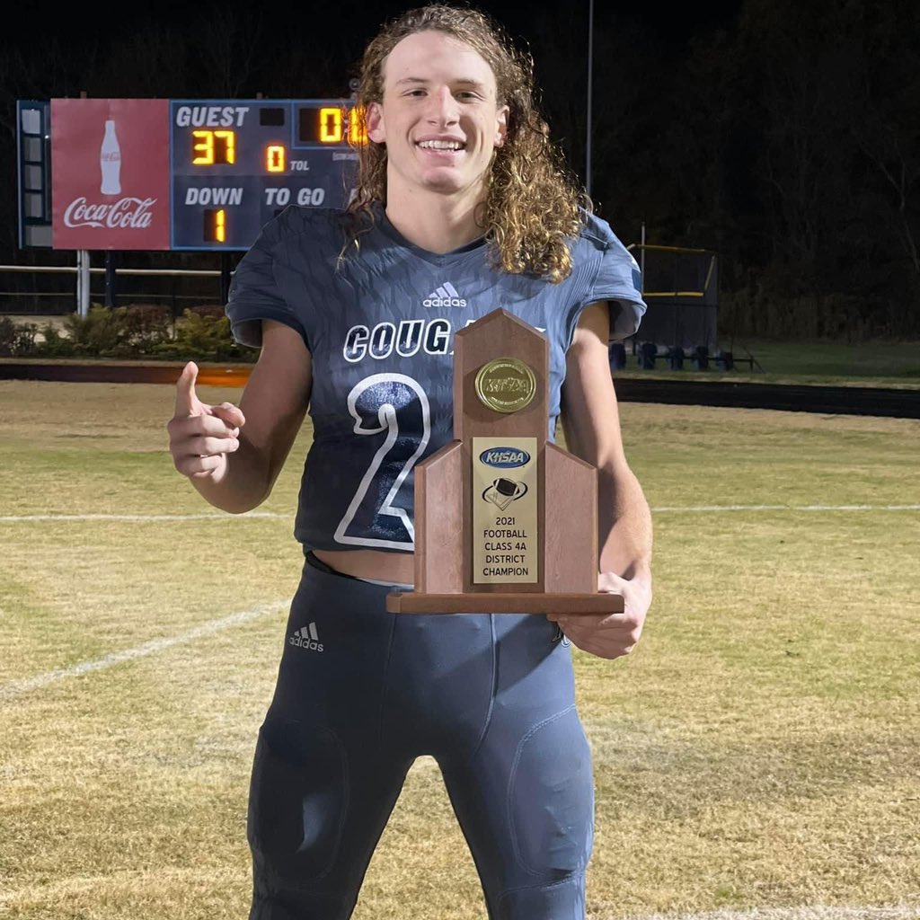 Congratulations to <a href="/wyattblake11/">wyatt blake</a> on being selected All State Honorable Mention Defensive Back by Courier Journal. #cougarpride