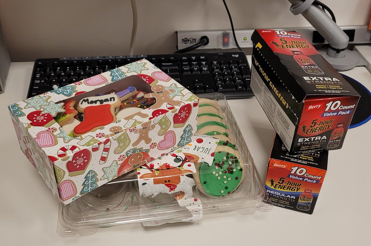 SweetMorg's tweet photo. I feel like my clients and their families really get me. Also, I've been surviving on cookies and bottled energy these past two weeks, very much ready for the holiday break! #pediatrictherapy #OccupationalTherapy #COTA https://t.co/8BmIEvjb94