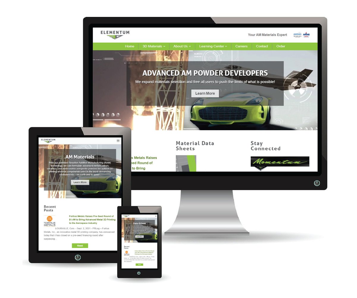 New Website Launches!!!
We are pleased to announce the arrival of our new Elementum 3D website (elementum3d.com). You’re invited to visit the re-designed site to experience the ease of finding the information that is most important to you.