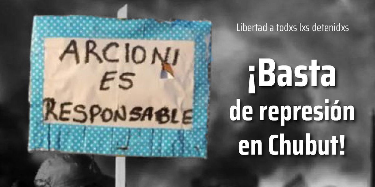 El pueblo de Chubut rechaza el extractivismo y la megaminería. El Gobierno no escucha, y reprime.

Exigimos la liberación de todxs lxs detenidxs, repudiamos la represión del Gobierno de Chubut.