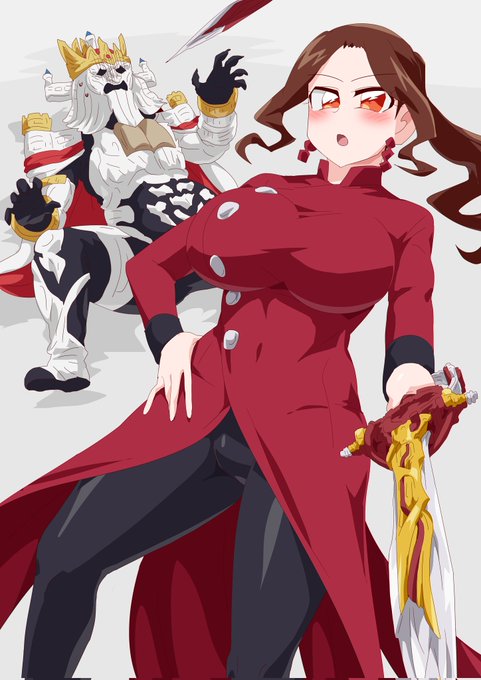 はだしの王様と対決するやつ描いてます 