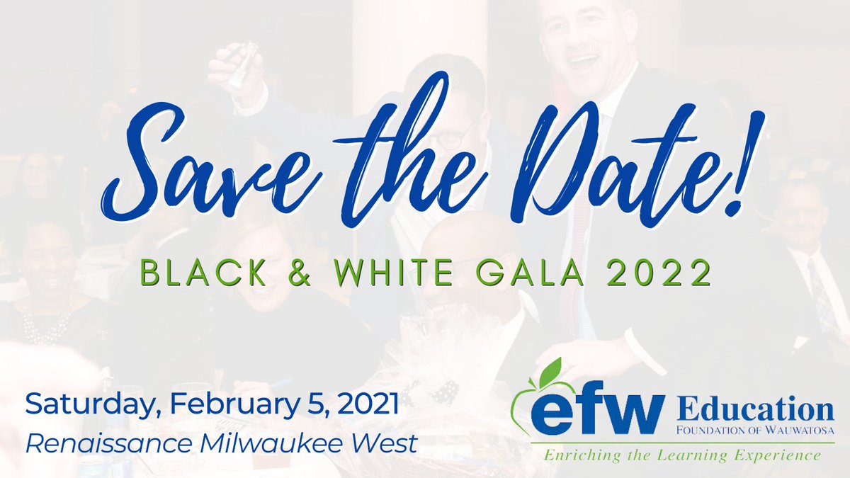 .<a href="/TosaEFW/">TosaEFW</a> will hold its Black &amp; White Gala in person for 2022! Next year’s event will be Feb. 5 at the new Renaissance Milwaukee West. 

Tickets will be available the first week of January. Mark your calendars! #TosaProud
tosaefw.org/black-white-ga…