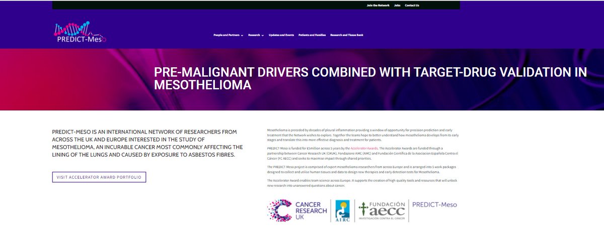 🚨 THE PREDICT-MESO WEBSITE IS NOW LIVE🚨
Check us out at predictmeso.com to find out more about:
The PREDICT-Meso Network;
Our aims and plans;
Our Research team&amp;new members;
How to become a Network member;
&amp;much more.... 
#Mesothelioma #MesotheliomaResearch #PREDICTMeso
