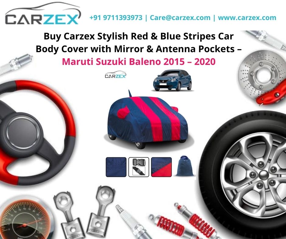 carzexdotcom's tweet photo. Buy Carzex Stylish Red &amp; Blue Stripes Car Body Cover with Mirror &amp; Antenna Pockets – Maruti Suzuki Baleno 2015 – 2020

Proceed with your order at https://t.co/z8qyHxvuGO

#carbodyshop #carzex #bikecover #Scootercover #caraccessoriesshop #car #carsofinstagram https://t.co/tPSbIcyVl7
