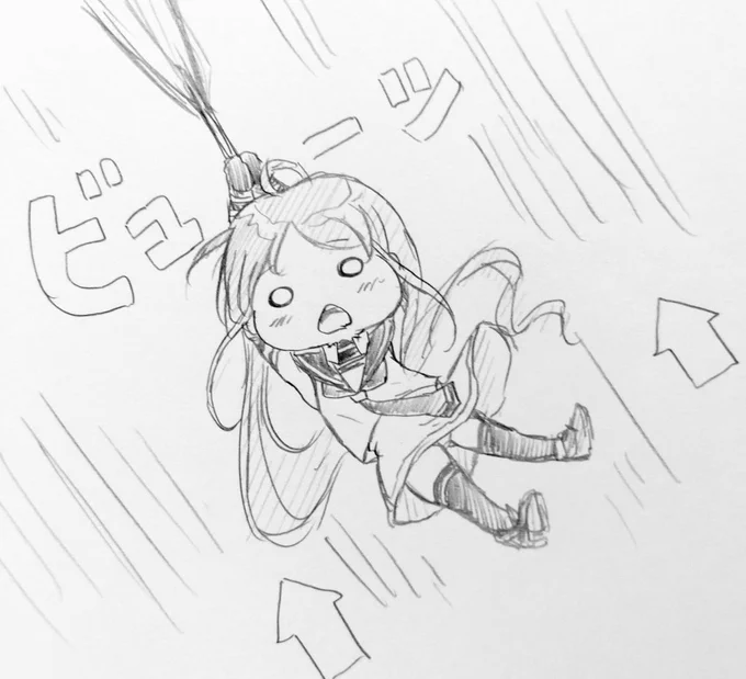 「悪天候」
#リプきた言葉をイメージして落描きしてみるかもかも 