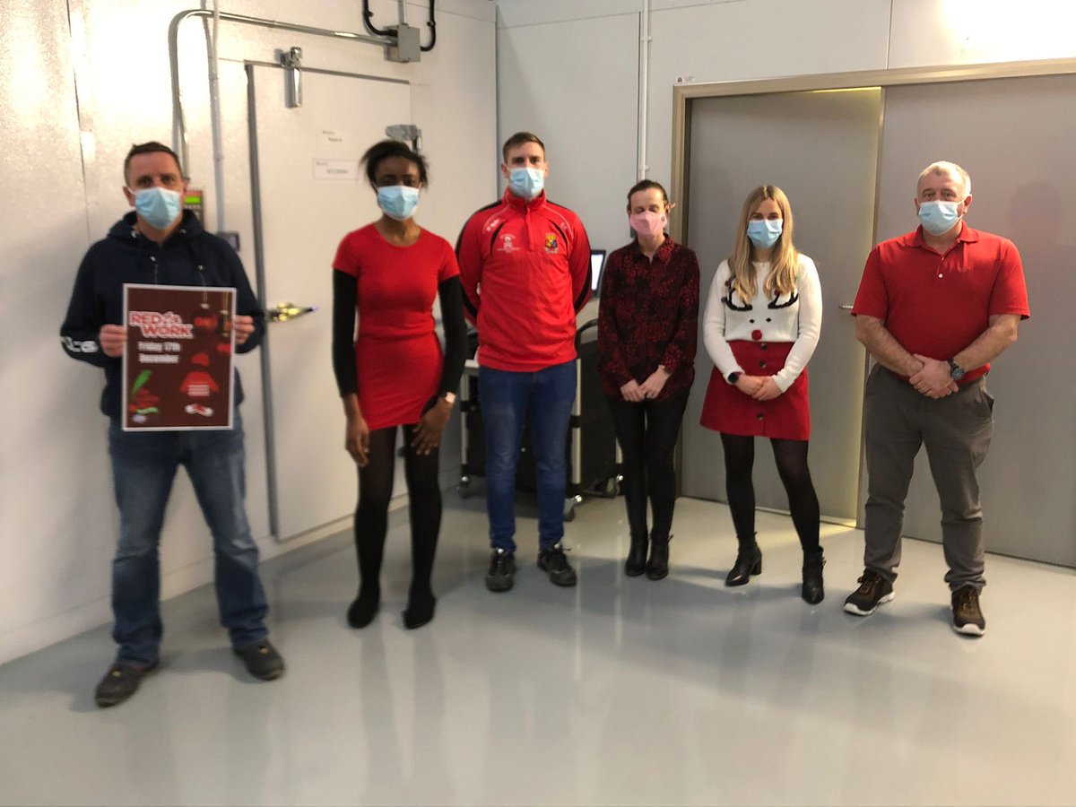 Q1Scientific's tweet photo. The Q1 Scientific team wearing #redtowork today for the @wlrfm #Christmas Appeal in aid of @SVP_Ireland #Waterford. https://t.co/dpapYnhi9Z