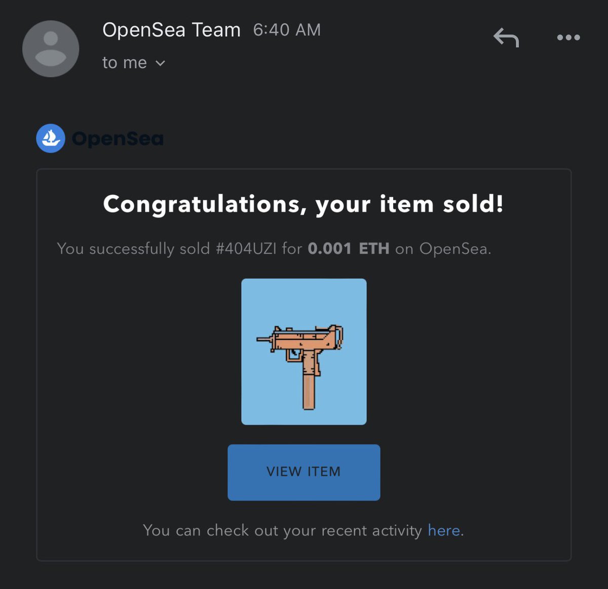 GM UZIs 
#202 and #404 just sold on <a href="/opensea/">OpenSea</a> !!!