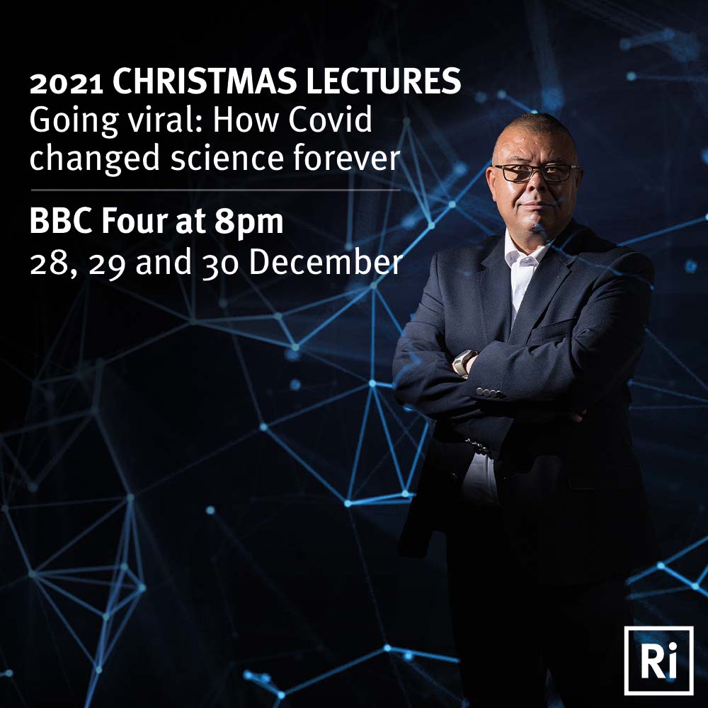 RosFrankInst's tweet photo. Our nanobodies work will feature in this year's @Ri_Science #XmasLectures - 'Going viral: How Covid changed science forever', led by Jonathan Van-Tam! Watch on BBC Four at 8pm on 28, 29 and 30 December. 
@EPSRC @DiamondLightSou @OxfordStrubi @RCatHarwell @UniofReading https://t.co/NgQmERk7ex