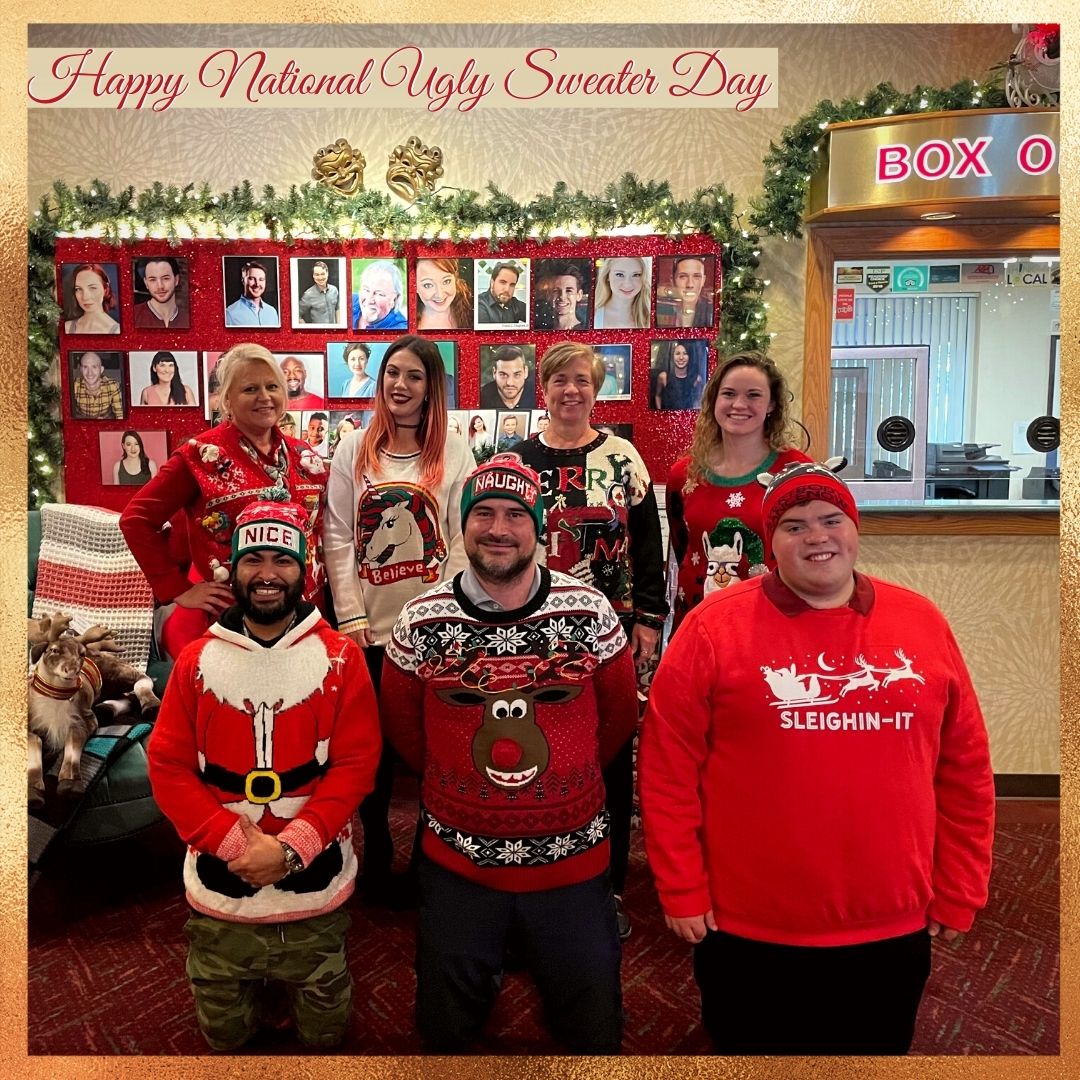 DutchApple's tweet image. Show us your silliest faces to go along with your ugliest sweaters. Happy National Ugly Christmas Sweater Day!