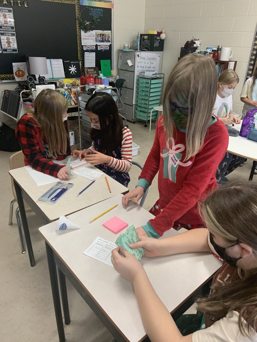 rogersnbroots's tweet photo. Math Market fun on our last day together before the break. ⁦⁦@HRCE_Math⁩ ⁦@cestmmegough⁩ ⁦@MsJudgeGr7⁩ https://t.co/WHQlzr7HIs