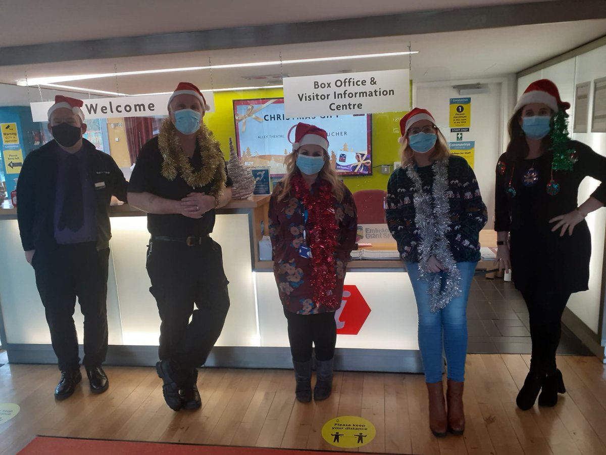 TheAlleyTheatre's tweet photo. Its Christmas Jumper Day at #thealley 🎄 ✴️ 🎅
The Alley Team are delighted to be supporting @Mayor of Derry City & Strabane District charity Foyle Down Syndrome Trust.
#christmasjumperday #thealley #alleyteam https://t.co/TnQZi8nJBD