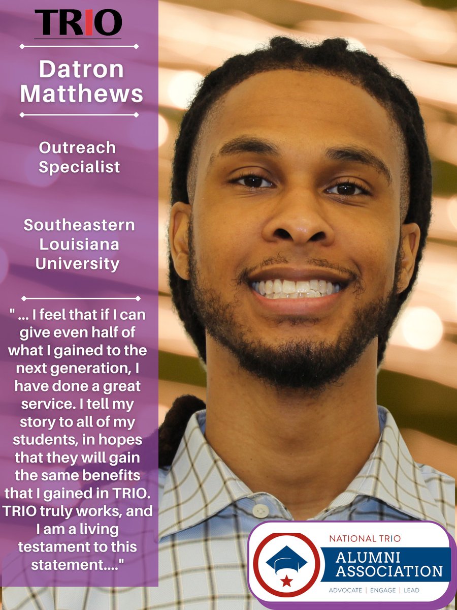 "...I begun to see that I was surrounded by other like-minded individuals who all treated me like they had known me already. That was the beginning of a complete transformation for me..."

Congratulations, Datron!
#trioworks #5millionstrong #trioalumni
lnkd.in/g7w-7sYH