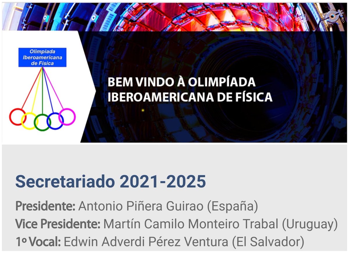 fisicamartin's tweet photo. Hace dos semanas la Asamblea del Jurado Internacional de la #OIbF, Olimpiada Iberoamericana de Física, nos elegía, junto con @Ant_Guirao y @adverdi como el equipo de trabajo encargado del Secretariado Permanente de la OIbF para el período 2021 - 2025. https://t.co/WXcS5OkHe0