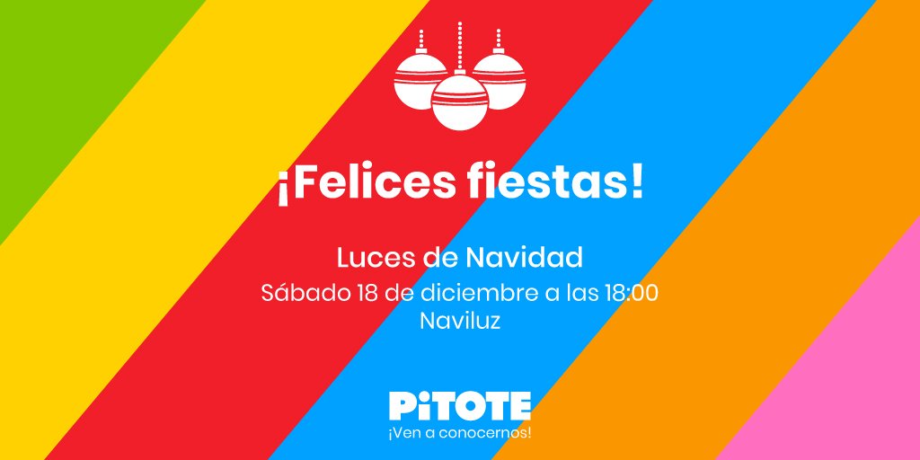 asoc_pitote's tweet photo. Este año para celebrar la Navidad vamos a subirnos al autobús de Naviluz para disfrutar de las luces de Madrid.
Vamos el sábado 18 a las 18 horas. Tenemos muchas ganas de sumergirnos en el espíritu navideño.
#pitotenavidad #navidad #Naviluz https://t.co/fPuoCZ8nfn
