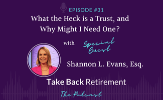 AFMGplanning's tweet photo. The latest episode of Take Back Retirement is live! Big thanks to Shannon Evans for by to clear up what trusts do and what they don't do.
#RetirementIncome #podcast #TakeBackRetirement
https://t.co/rDaZHhmocU https://t.co/ZPOtr1EpDk