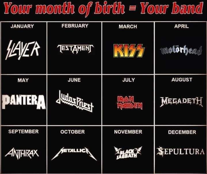 I got Slayer! 🤘🏻🤘🏻🤘🏻
Not bad 

Who's your band?? 
Comment below 👇🏻