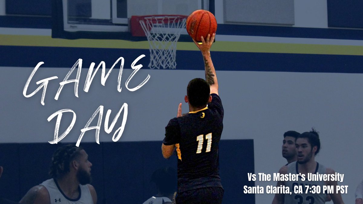 🏀GAME DAY 🏀

🆚 The Master’s University
⏰ 7:30 PM PST
📍 Santa Clarita, CA
📺 gsacsportsnetwork.com/themastersuniv/
📈 gsacstats.org/sports/mbkb/20…

Our Warriors are on the road today for another conference match-up against The Master’s University! #WarriorUp