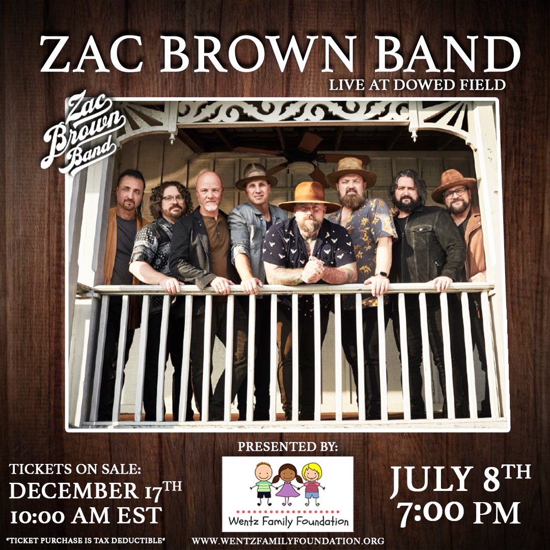 WentzFoundation's tweet photo. Tickets on sale NOW! @zacbrownband
To purchase https://t.co/pp8prJyEGS
#zacbrownband #akron #dowedfield https://t.co/jhROGbLkoq