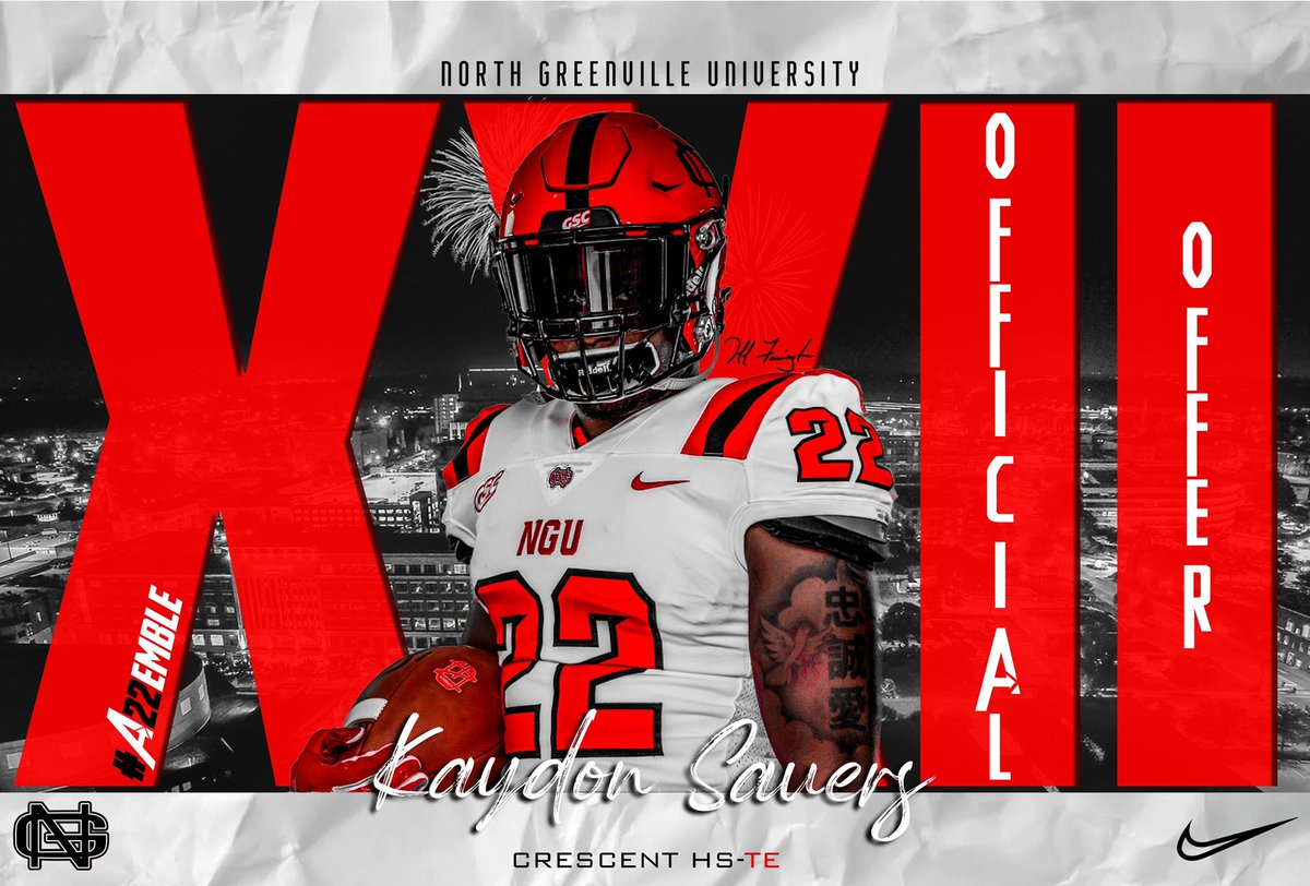 KaydonSauers's tweet photo. Blessed to receive an offer from North Greenville University! @CoachThurn https://t.co/w4suXMcdGW